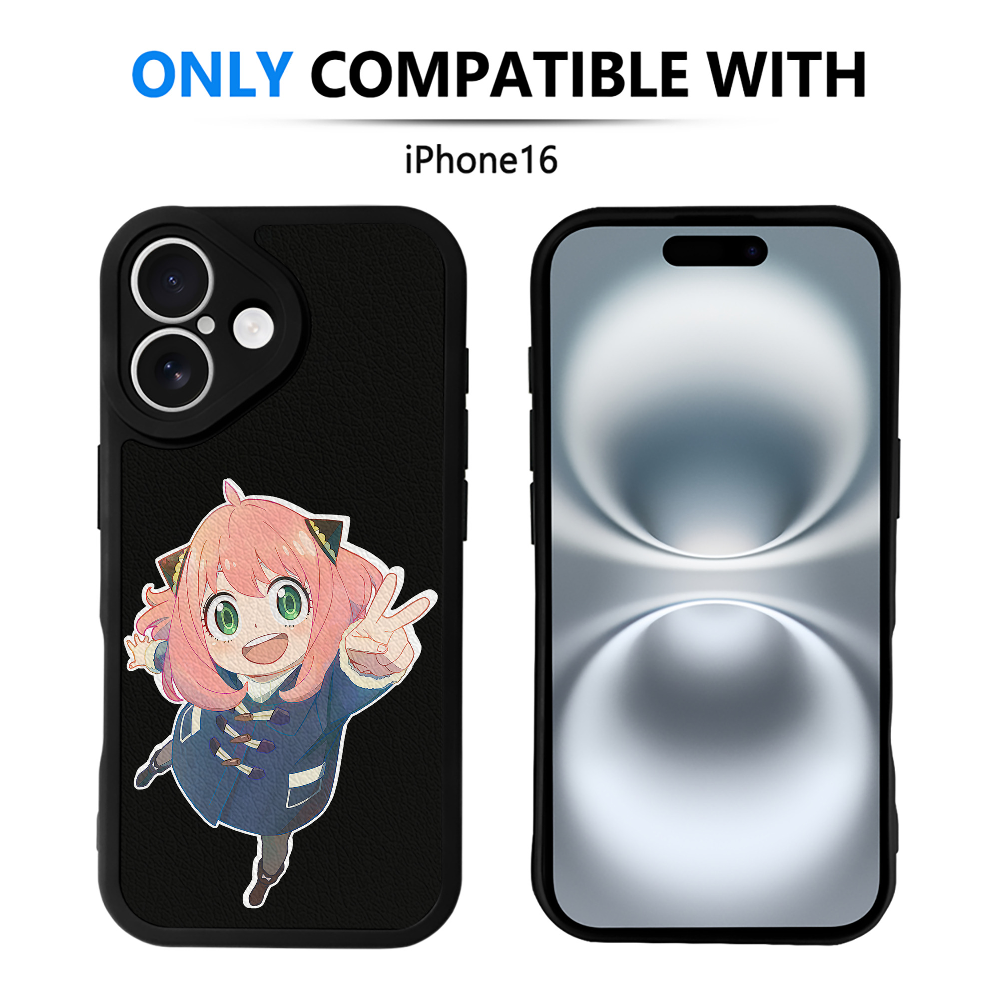 （画像用） SPY×FAMILY间谍家家酒 【iPhone 16シリーズ対応】シリコンスマホケース（レザー調） 材質：シリコン